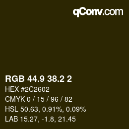 Color code: RGB 44.9 38.2 2 | qconv.com