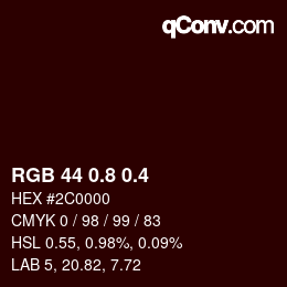 カラーコード: RGB 44 0.8 0.4 | qconv.com