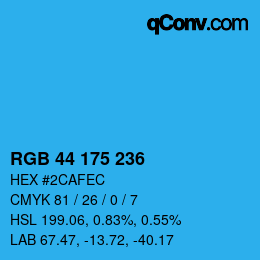 Color code: RGB 44 175 236 | qconv.com