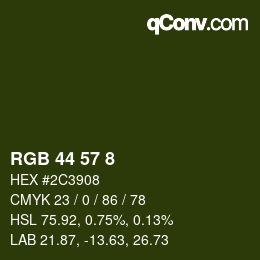 Color code: RGB 44 57 8 | qconv.com