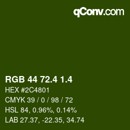 カラーコード: RGB 44 72.4 1.4 | qconv.com