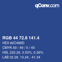 カラーコード: RGB 44 72.8 141.4 | qconv.com