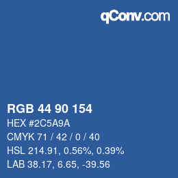 Farbcode: RGB 44 90 154 | qconv.com
