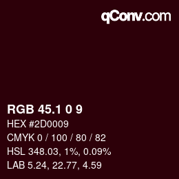 カラーコード: RGB 45.1 0 9 | qconv.com
