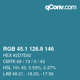 Color code: RGB 45.1 126.8 146 | qconv.com