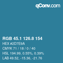 Color code: RGB 45.1 126.8 154 | qconv.com