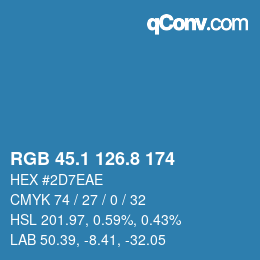 Color code: RGB 45.1 126.8 174 | qconv.com