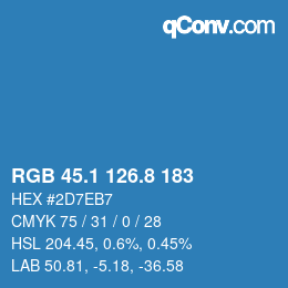 Color code: RGB 45.1 126.8 183 | qconv.com