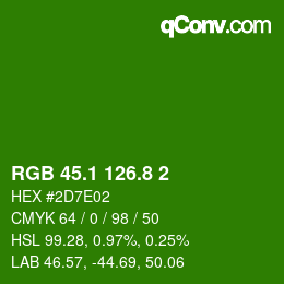 カラーコード: RGB 45.1 126.8 2 | qconv.com