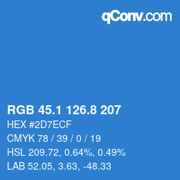 Color code: RGB 45.1 126.8 207 | qconv.com