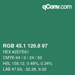 Color code: RGB 45.1 126.8 97 | qconv.com