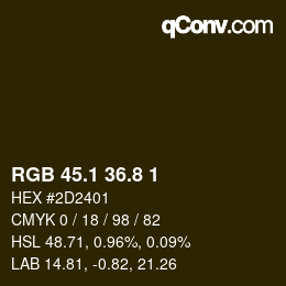 Farbcode: RGB 45.1 36.8 1 | qconv.com