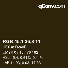 Color code: RGB 45.1 36.8 11 | qconv.com