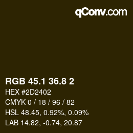 Color code: RGB 45.1 36.8 2 | qconv.com