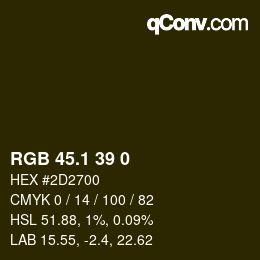 カラーコード: RGB 45.1 39 0 | qconv.com