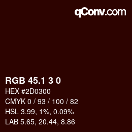 カラーコード: RGB 45.1 3 0 | qconv.com