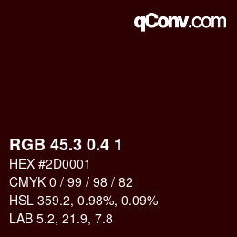 カラーコード: RGB 45.3 0.4 1 | qconv.com