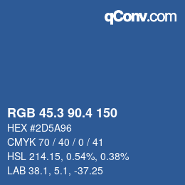 カラーコード: RGB 45.3 90.4 150 | qconv.com