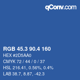 カラーコード: RGB 45.3 90.4 160 | qconv.com