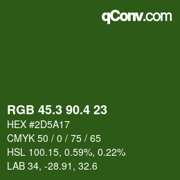 カラーコード: RGB 45.3 90.4 23 | qconv.com