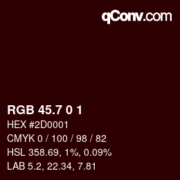 カラーコード: RGB 45.7 0 1 | qconv.com
