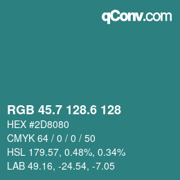 カラーコード: RGB 45.7 128.6 128 | qconv.com