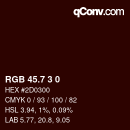 カラーコード: RGB 45.7 3 0 | qconv.com