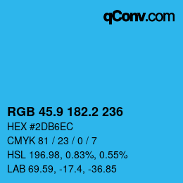 Color code: RGB 45.9 182.2 236 | qconv.com