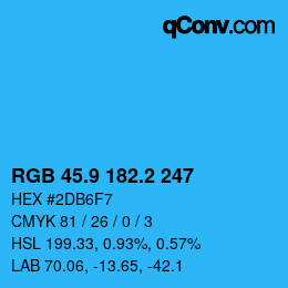Color code: RGB 45.9 182.2 247 | qconv.com