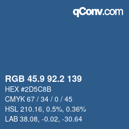 Color code: RGB 45.9 92.2 139 | qconv.com