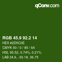 カラーコード: RGB 45.9 92.2 14 | qconv.com