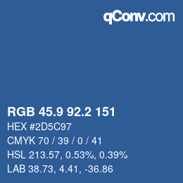 Color code: RGB 45.9 92.2 151 | qconv.com