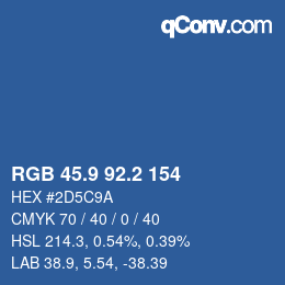 Color code: RGB 45.9 92.2 154 | qconv.com