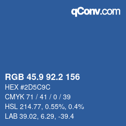 Color code: RGB 45.9 92.2 156 | qconv.com