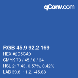 Color code: RGB 45.9 92.2 169 | qconv.com