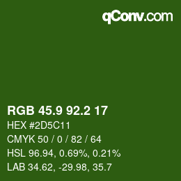 カラーコード: RGB 45.9 92.2 17 | qconv.com