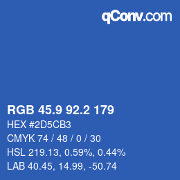 Color code: RGB 45.9 92.2 179 | qconv.com