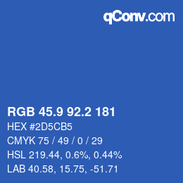 Color code: RGB 45.9 92.2 181 | qconv.com