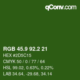 カラーコード: RGB 45.9 92.2 21 | qconv.com