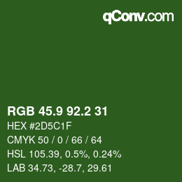 カラーコード: RGB 45.9 92.2 31 | qconv.com