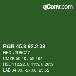 カラーコード: RGB 45.9 92.2 39 | qconv.com