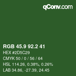 カラーコード: RGB 45.9 92.2 41 | qconv.com