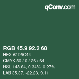 Color code: RGB 45.9 92.2 68 | qconv.com