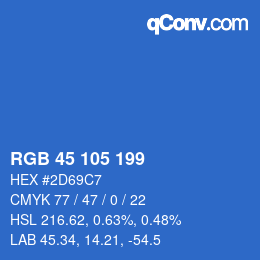 Color code: RGB 45 105 199 | qconv.com