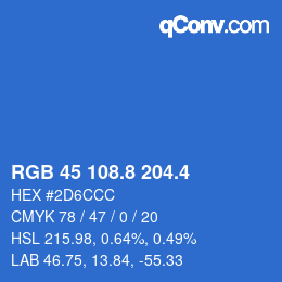 カラーコード: RGB 45 108.8 204.4 | qconv.com