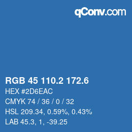 カラーコード: RGB 45 110.2 172.6 | qconv.com