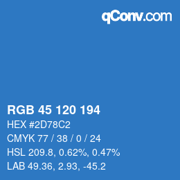 Color code: RGB 45 120 194 | qconv.com