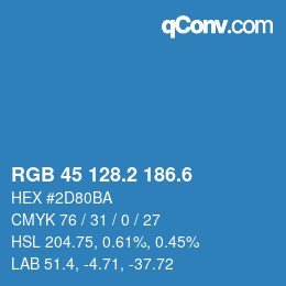カラーコード: RGB 45 128.2 186.6 | qconv.com