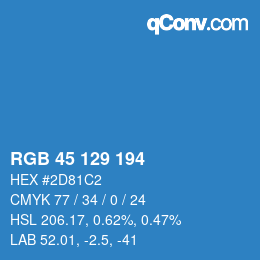 Color code: RGB 45 129 194 | qconv.com