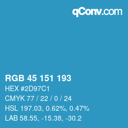 Color code: RGB 45 151 193 | qconv.com
